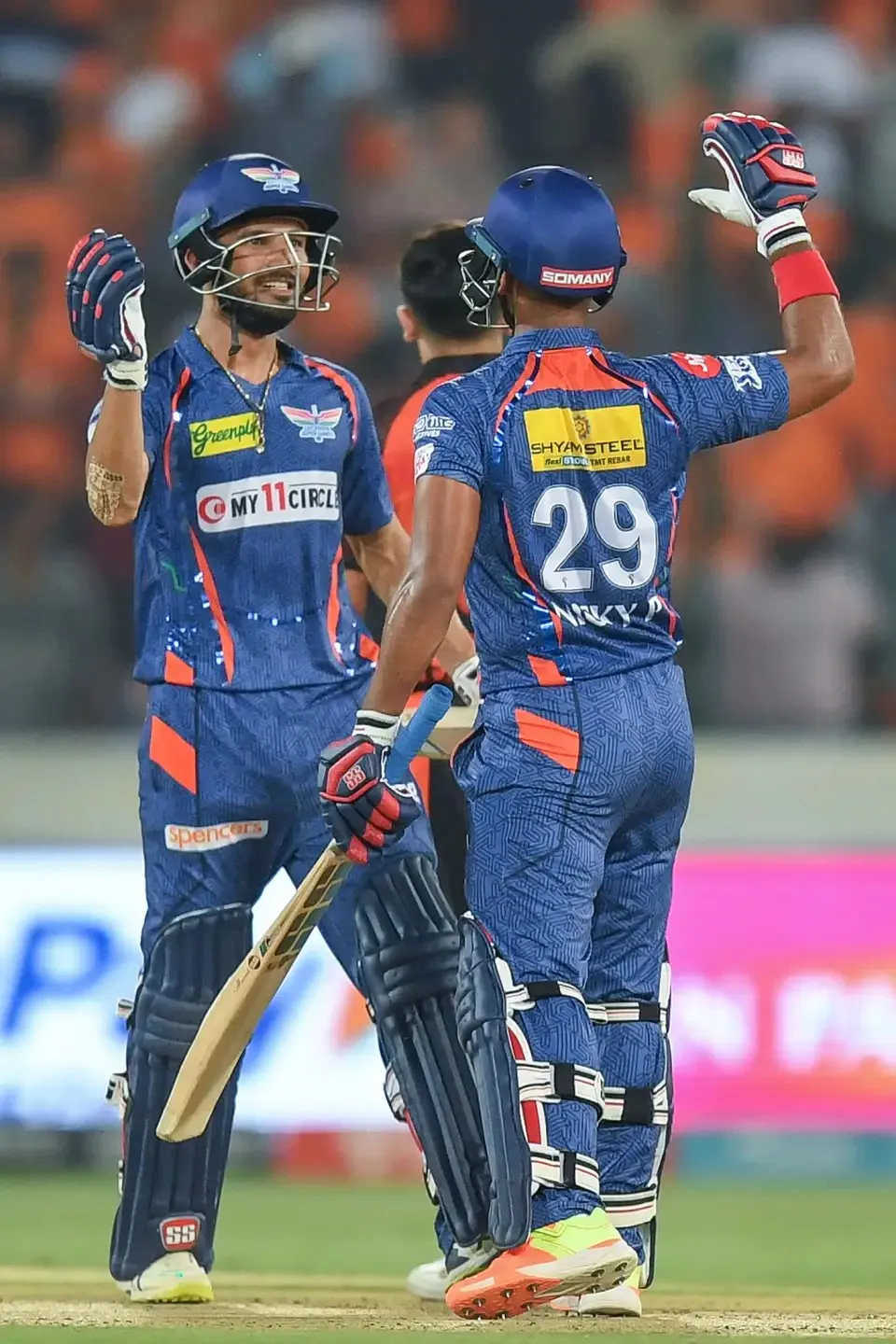 SRH vs LSG: Prerak Mankad and Nicholas Pooran celebrate after completing the job | Sportz Point