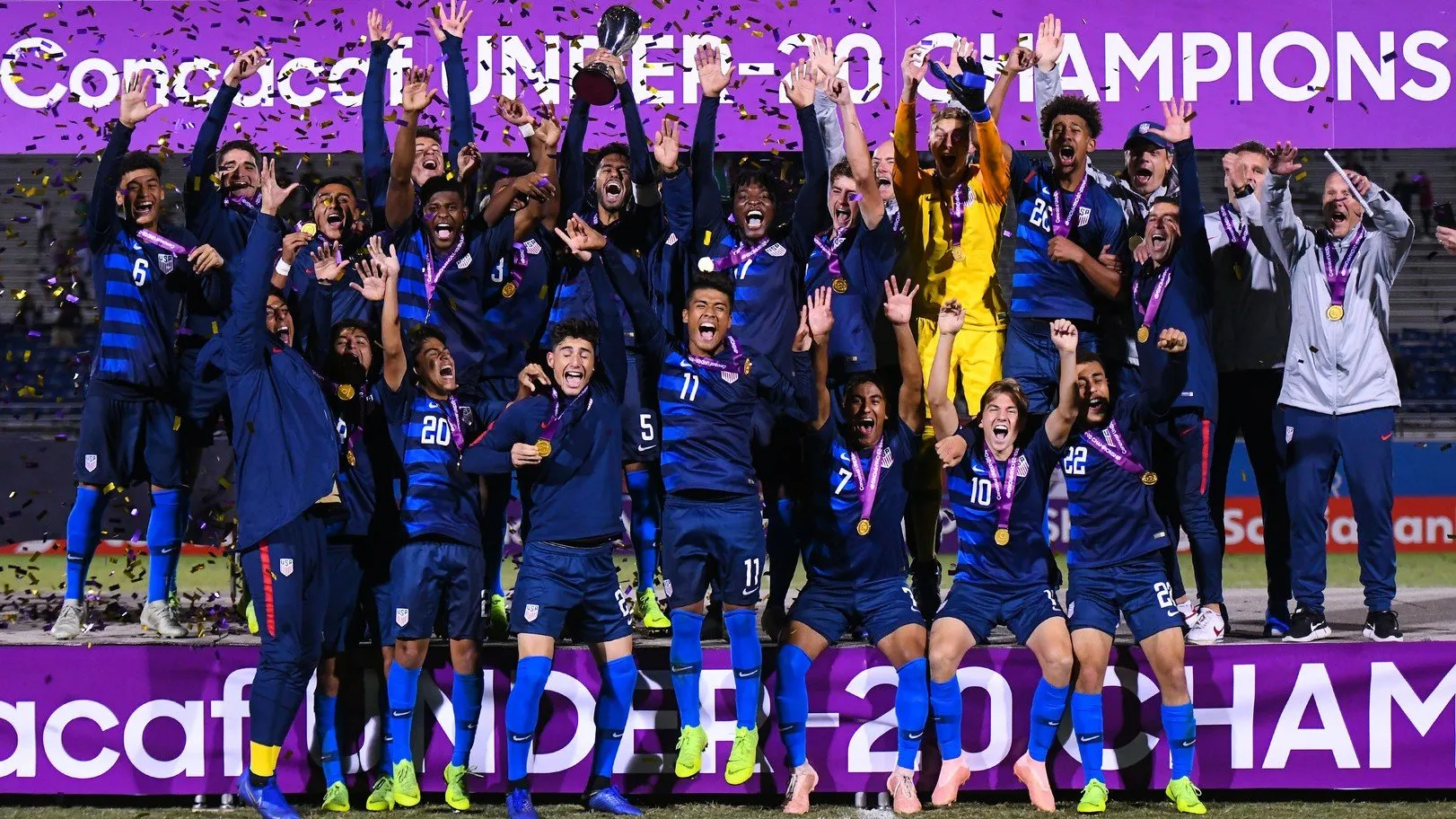 The USA U-20 won the 2022 CONCACAF U-20 Championship and qualified for the Paris Olympics 2024.   Image | CONCACAF