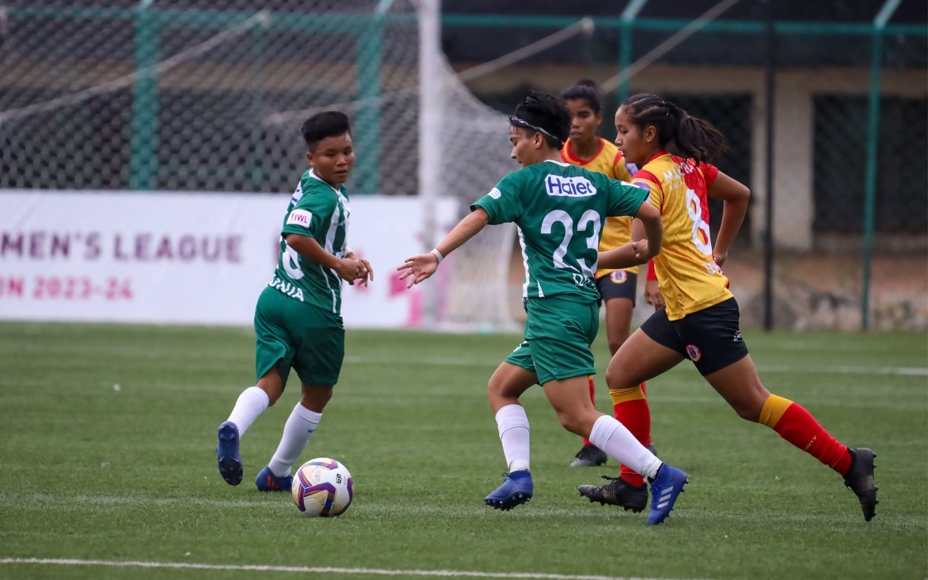 Kickstart FC netted two goals in the first half of the match.  