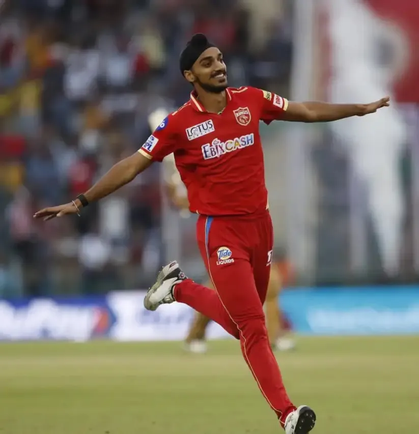 Arshdeep Singh after getting out Mandeep Singh in his over against KKR | Sportz Point