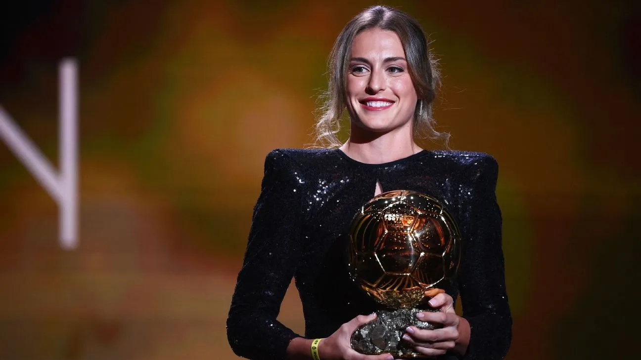 Alexia Puttelas is the only Women's Footballer to win the Ballon d'Or FÃ©minin award twice.  Image | ESPN India