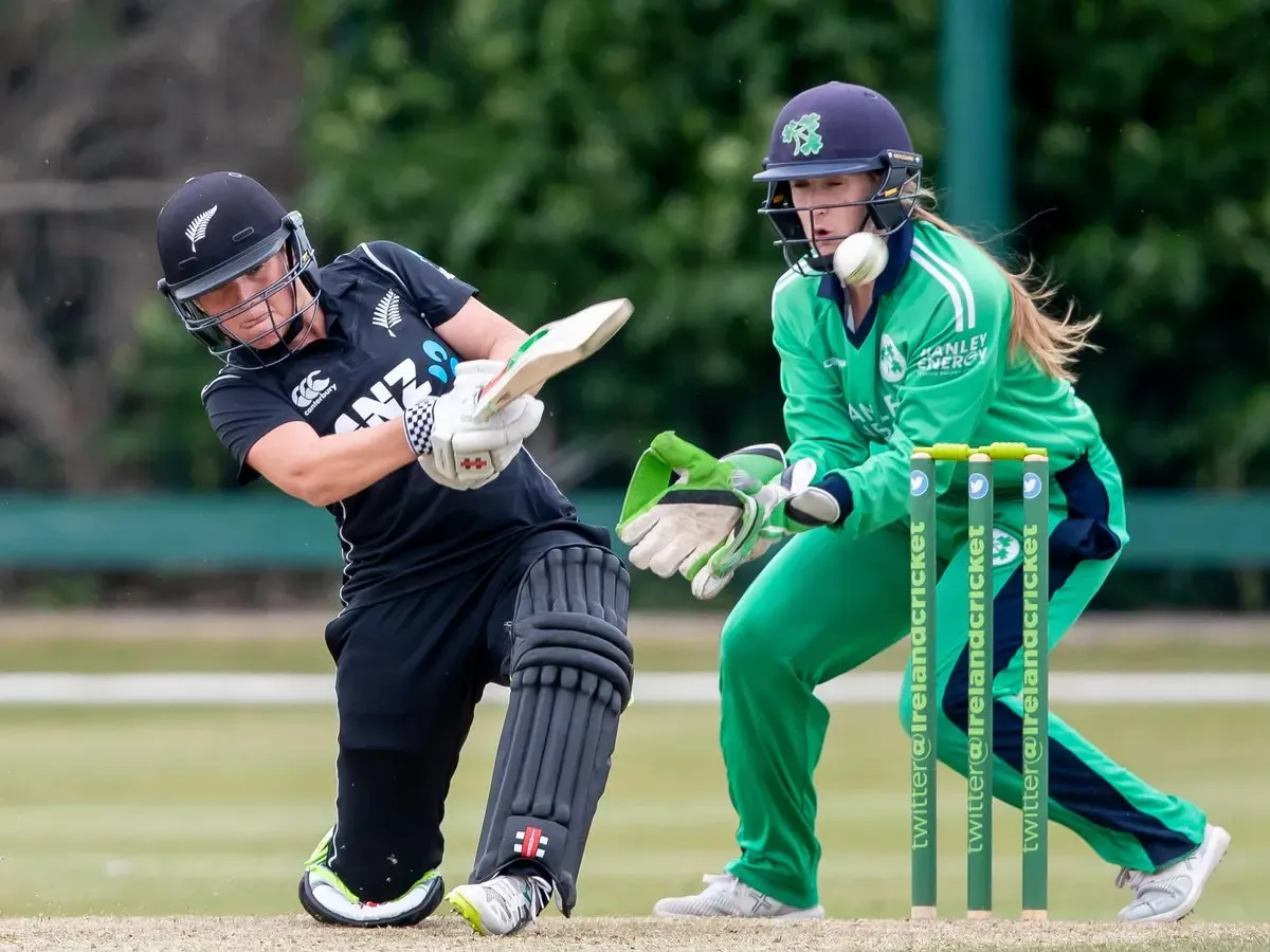 At 17 years and 243 days old, Amelia Kerr became the youngest cricketer male or female to score an ODI double century.  Image | The Guardian