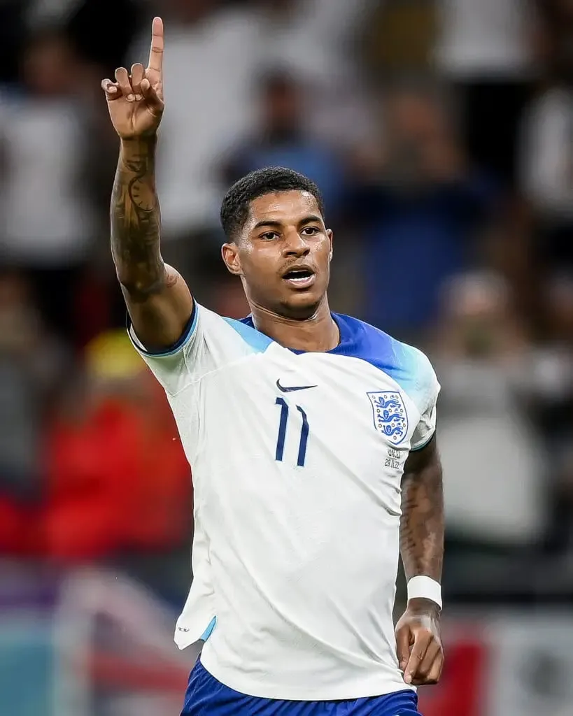 Marcus Rashford scored the 100th FIFA World Cup goal for England. | Sportz Point