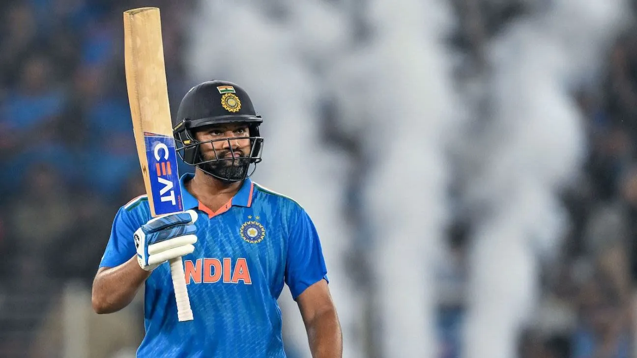 Rohit Sharma surpassed former captain Sourav Ganguly to become the fourth-highest run-getter for India. Image- ESPNcricinfo   