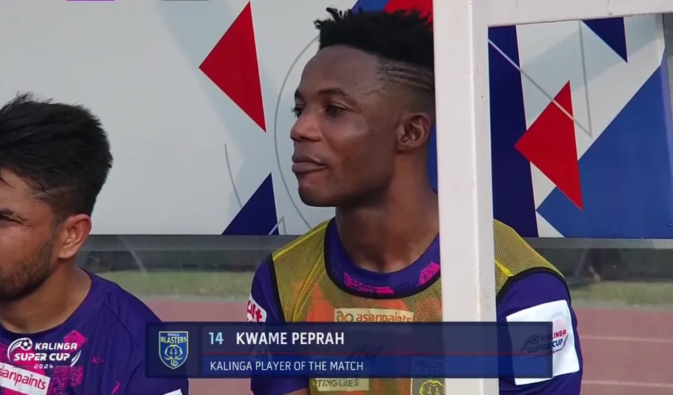 Kwame Peprah won the player of the match award for his two goals against Shillong Lajong.  