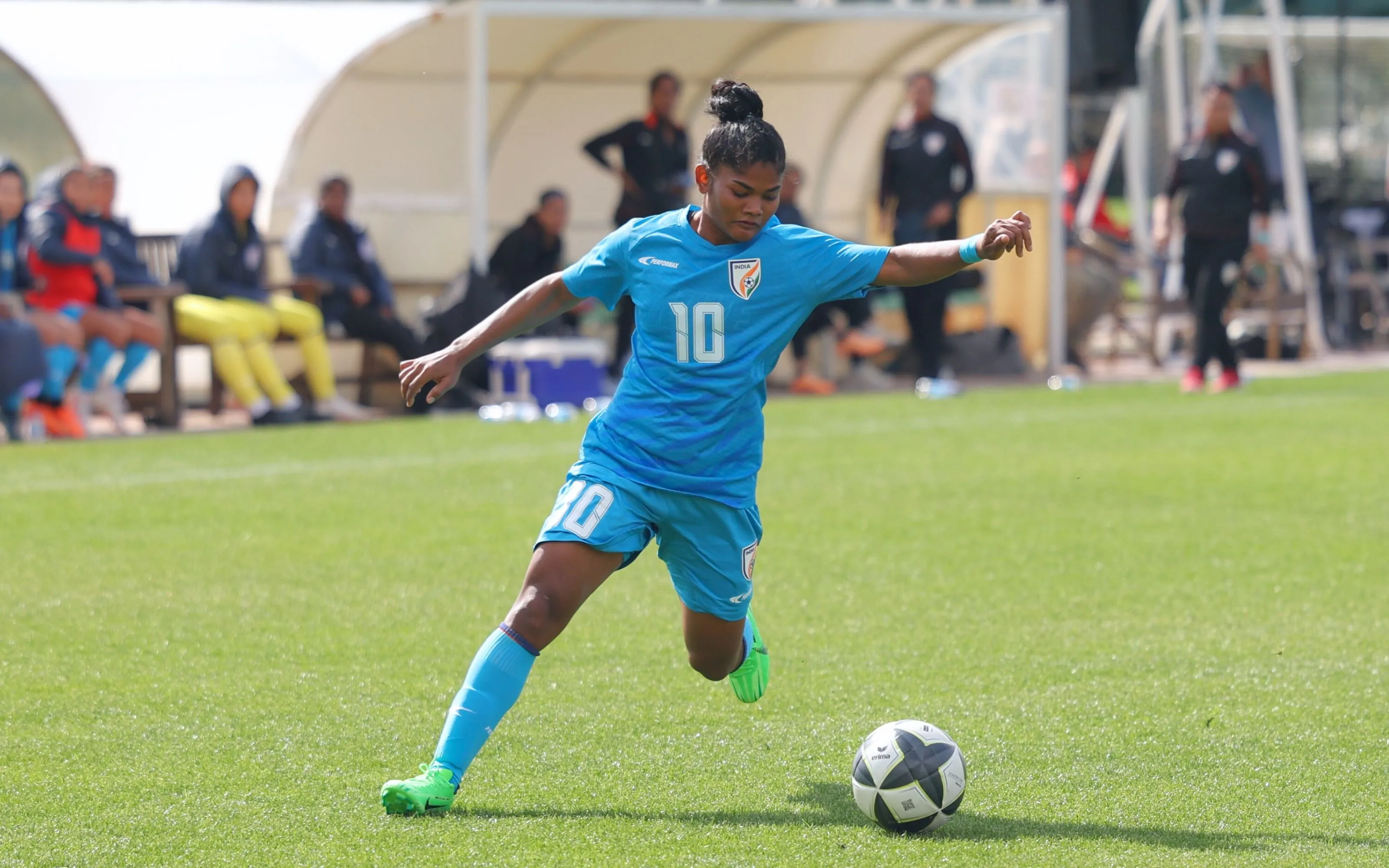 Pyari Xaxa played an important role for the Indian Women's Football team against Etonia in the Turkish Women's Cup 2024.  