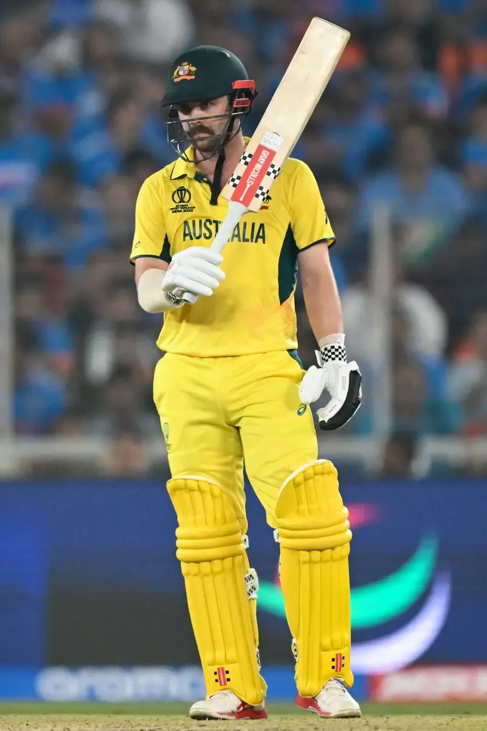 Travis Head got to his 58-ball fifty in the 22nd over  AFP/Getty Images