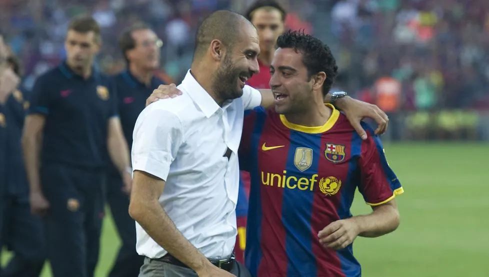 Pep and Xavi - New Barcelona manager Xavi - Sportz Point