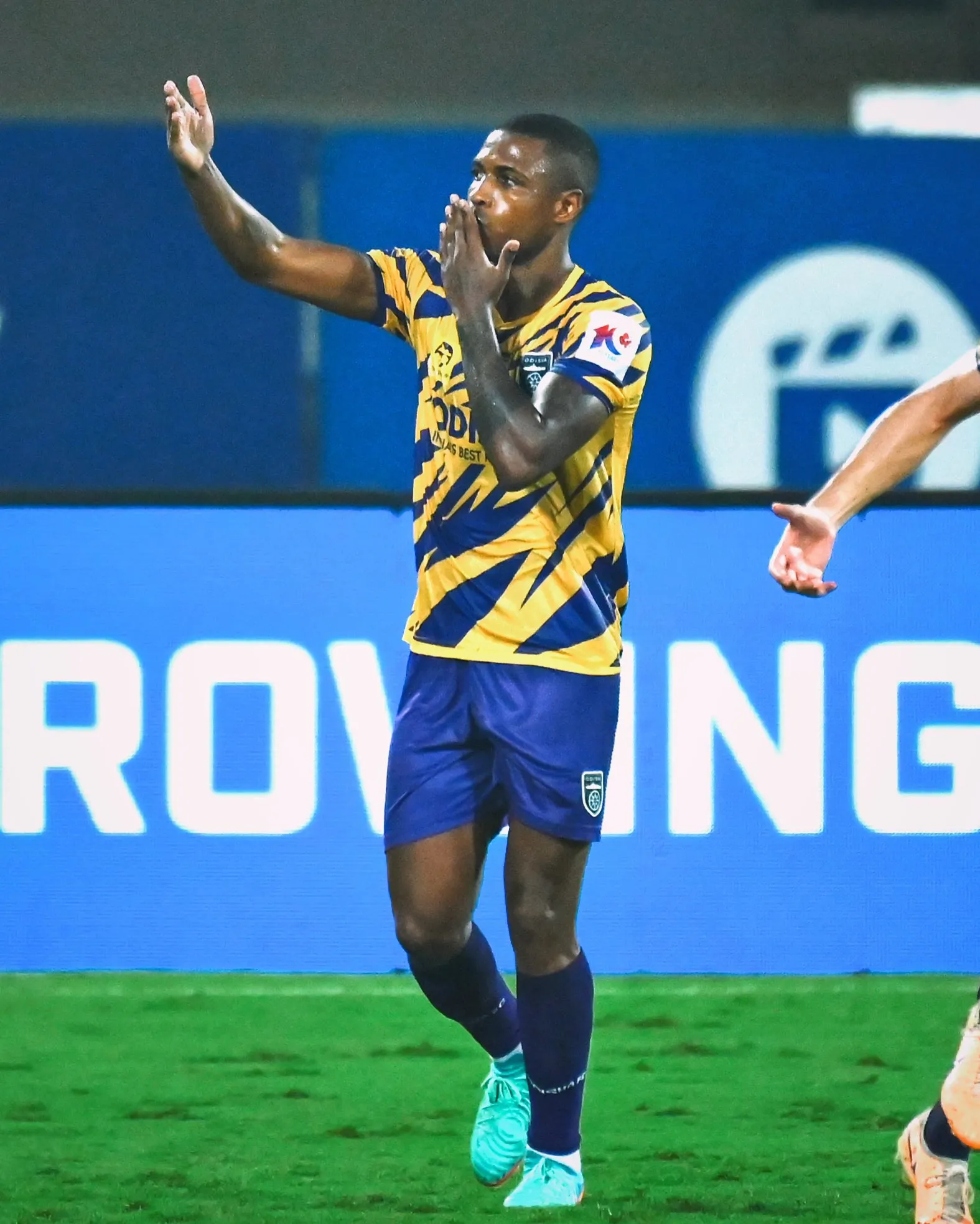 Diego Mauricio after scoring the goal against East Bengal  Image | Odisha FC