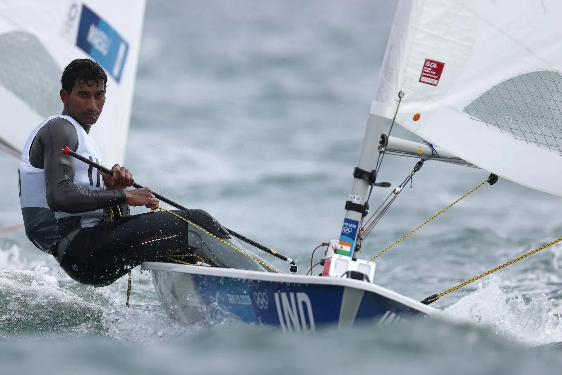 Vishnu Saravanan confirmed the first Paris Olympic quota for India in Sailing. Image- Sportskeeda  