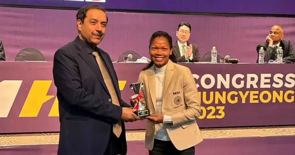 Asian Hockey Federation honored Salima Tete with the Emerging Player of the Year Award | Sportz Point
