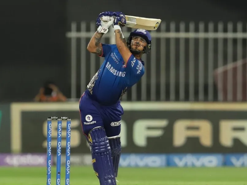Ishan Kishan during his unbeaten innings of 50* in 25 balls | IPL 2021 Points Table | SportzPoint.com