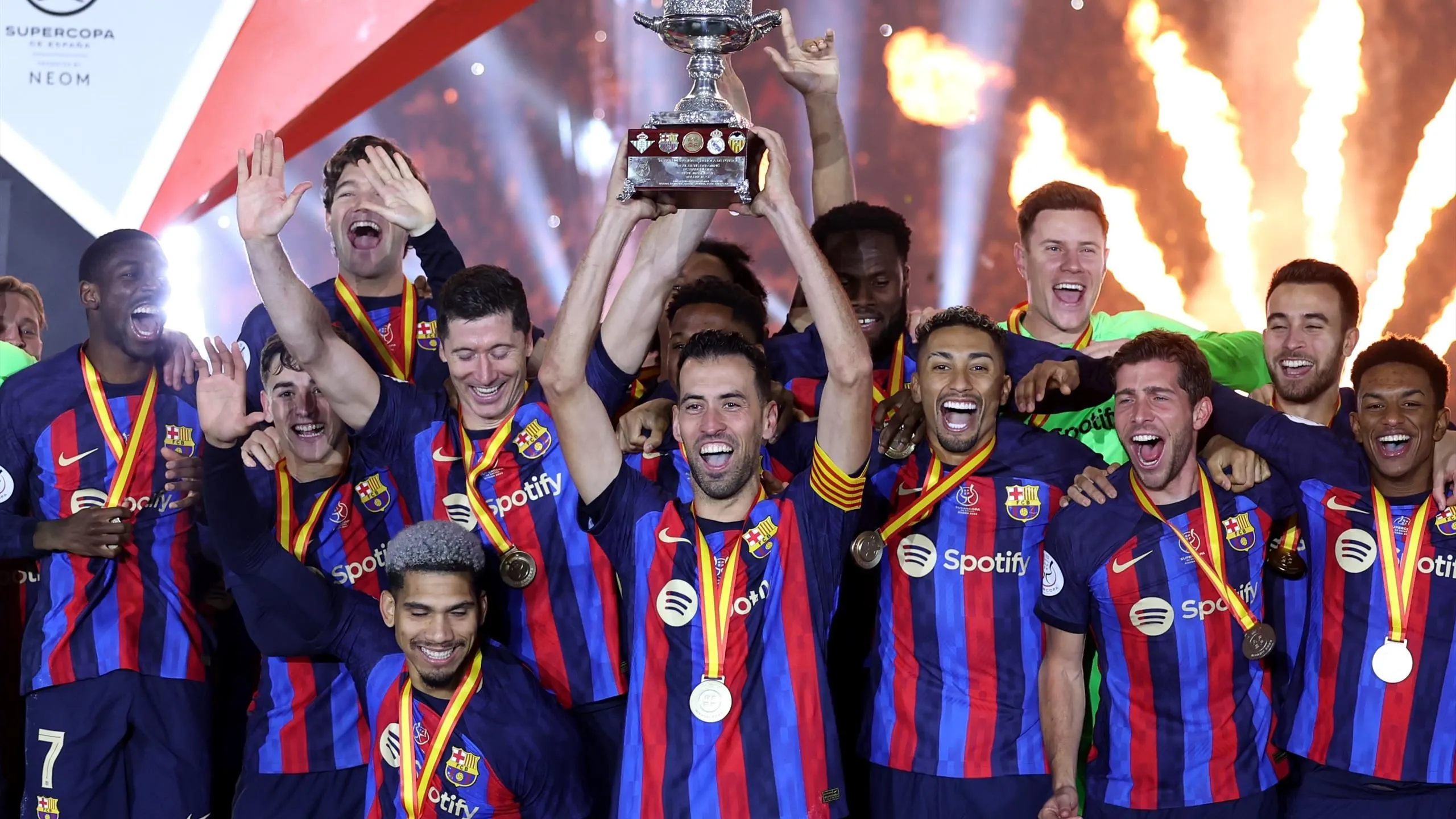 Barcelona is the most successful team in Spanish Super Cup history with 14 titles. Image- Eurosport  