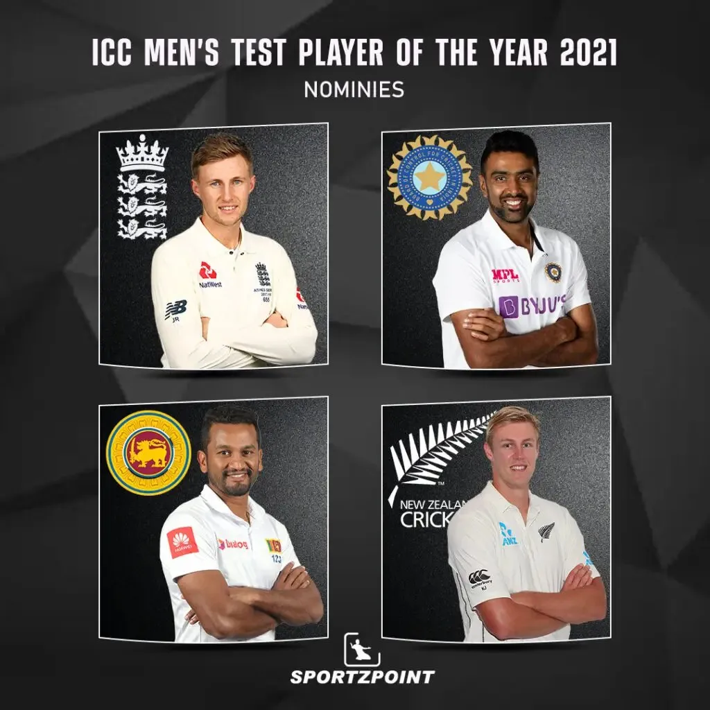 ICC Men's Test Cricketer of the Year 2021 | SportzPoint.com