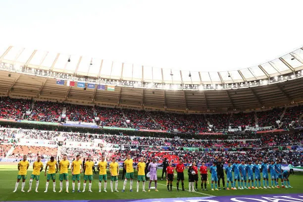 AFC Asian Cup 2024: Both teams linedup for their respective National Anthems  Image - Getty
