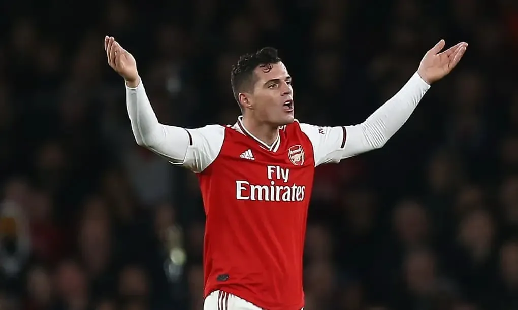 Granit Xhaka after getting jeered off by the Arsenal home crowd | Sportz Point |