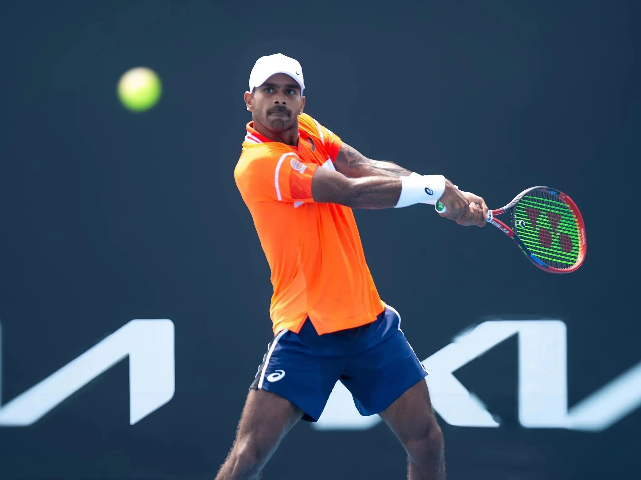 Sumit Nagal knocked out world no. 27 Alexander Bublik in the first round of the Australian Open. Image- Free Press Journal  