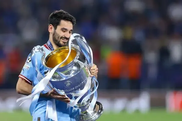 Ilkay Gündogan | Manchester City | Champions League Trophy | Sportz Point |