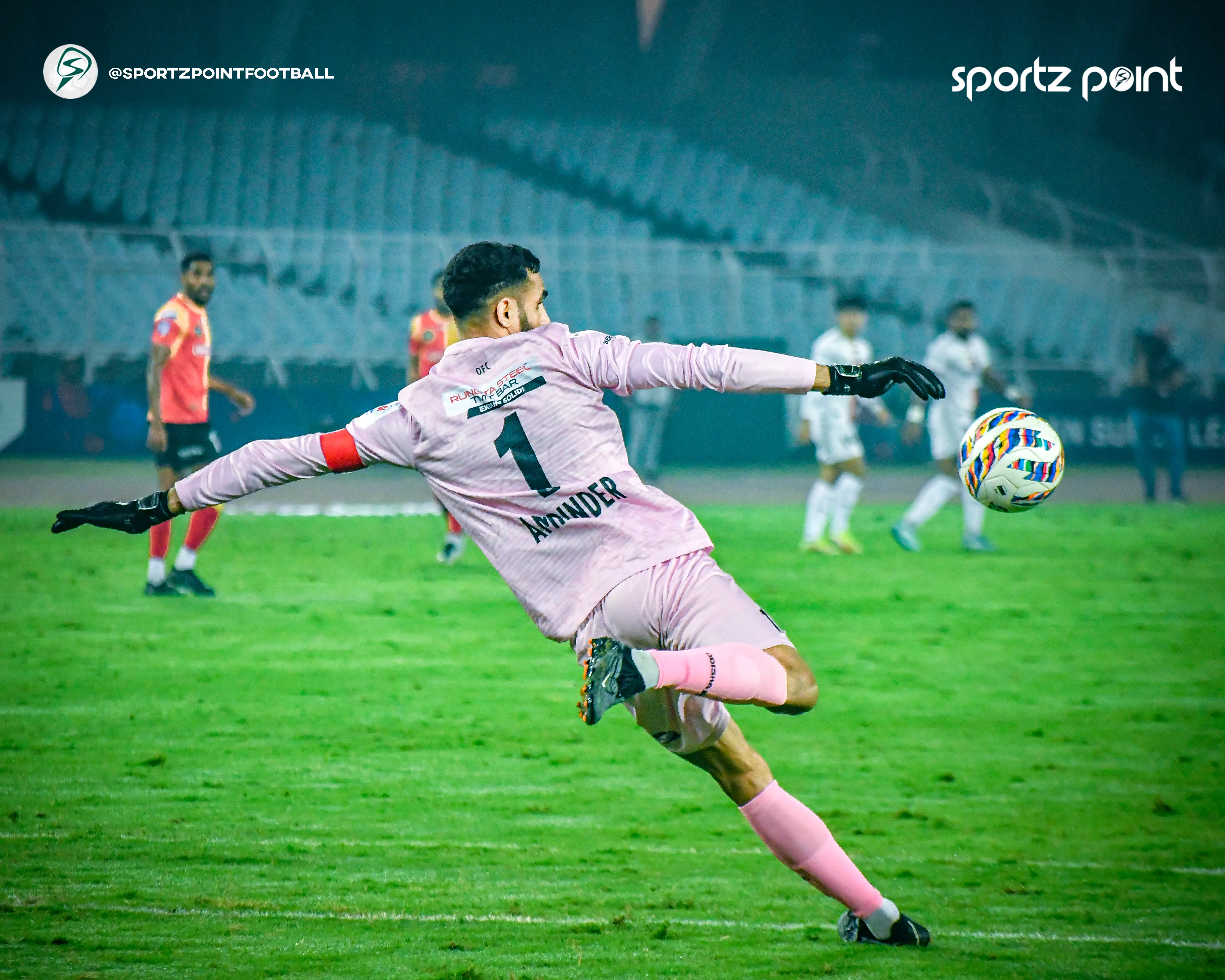 Amrinder Singh during the East Bengal vs Odisha FC game in the ISL 2023-24 match  Image - SportzPoint