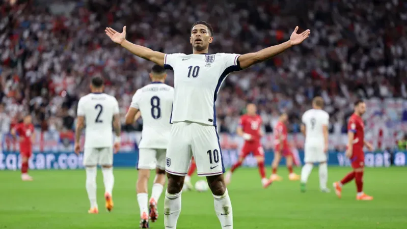 Ballon d'Or Rankings: Jude Bellingham after scoring against Serbia in the UEFA Euro 2024 - sportzpoint.com