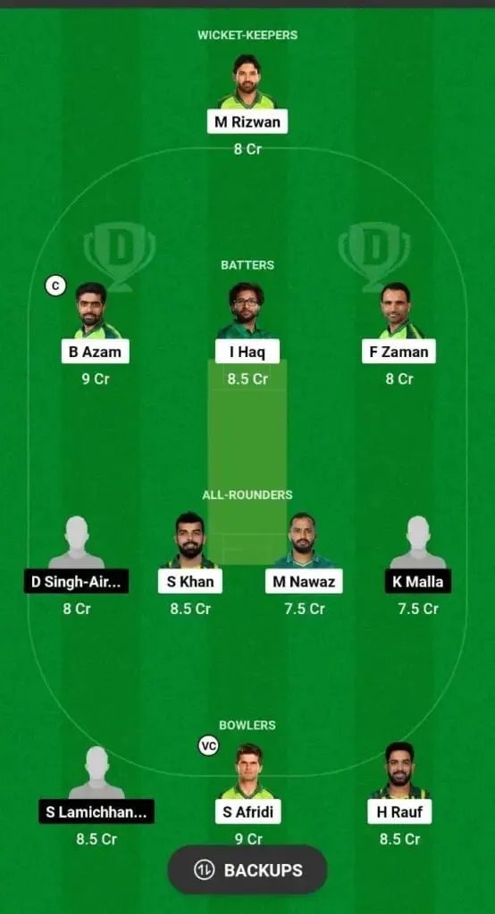 Pakistan vs Nepal: Dream XI Team Prediction | Sportz Point