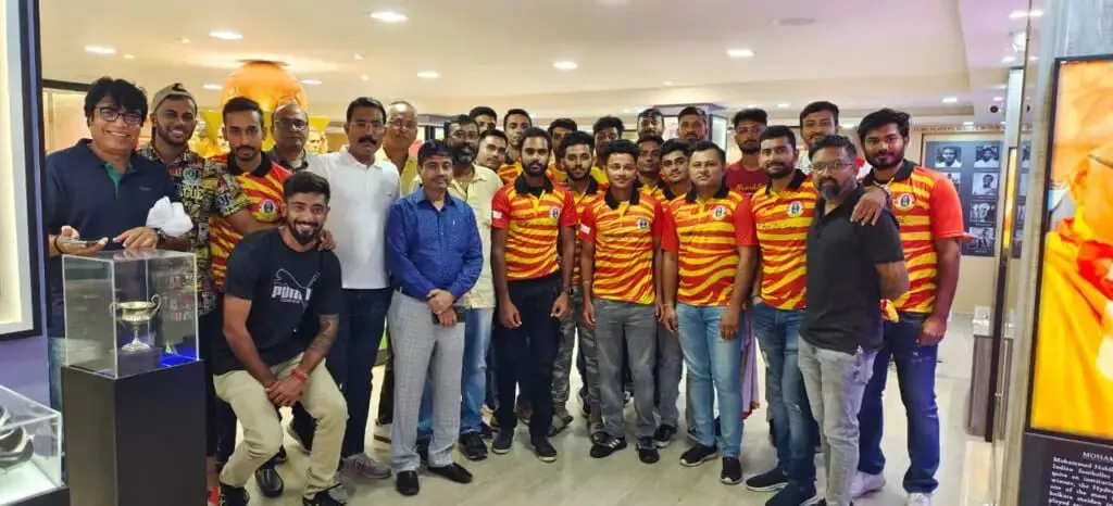 East Bengal players in the newly made East Bengal Museum. | Sportz Point