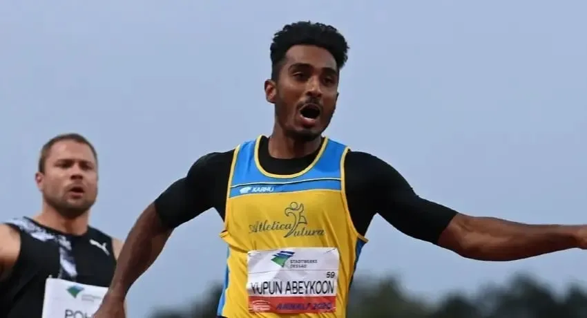 Yupun Abeykoon becomes first South Asian to set a record of sprint 100m under 10 seconds | Sprint News | Sportz Point