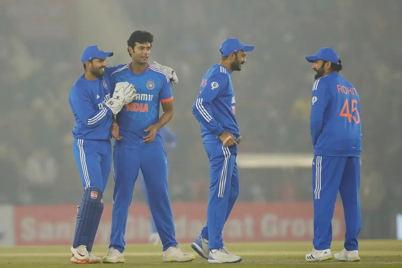 Shivam Dube celebrating his wicket.   Image | BCCI