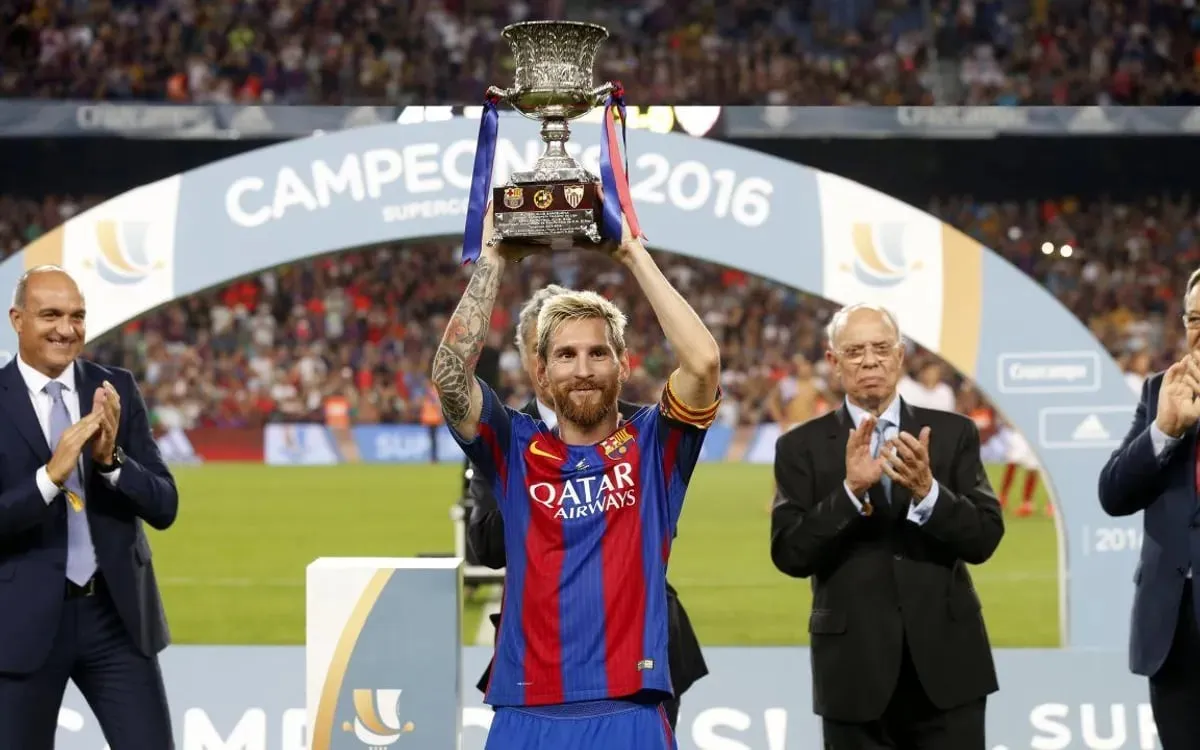 Lionel Messi has 8 titles with Barcelona in Spanish Super Cup. Image- FC Barcelona  