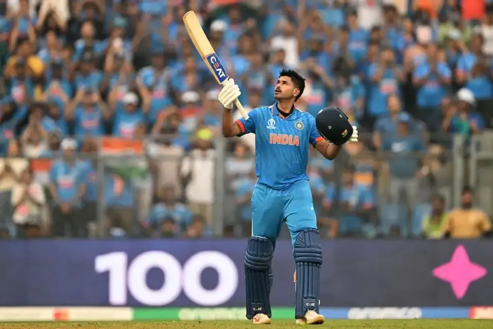 Shreyas Iyer scored back-to-back World Cup tons  Image - AFP/Getty