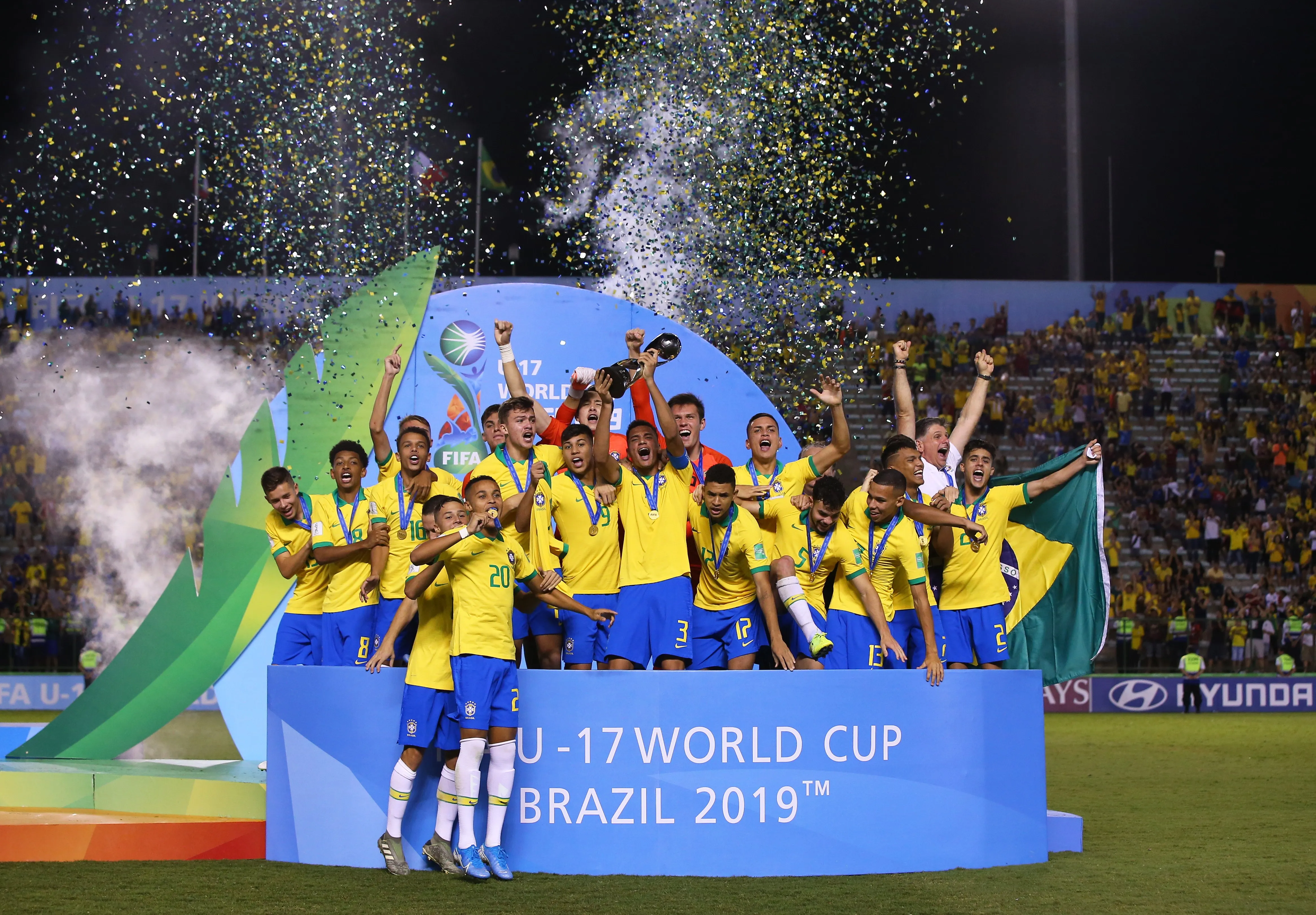 In 2019, Brazil became the second team to win the FIFAU-17 World Cup at their home.  