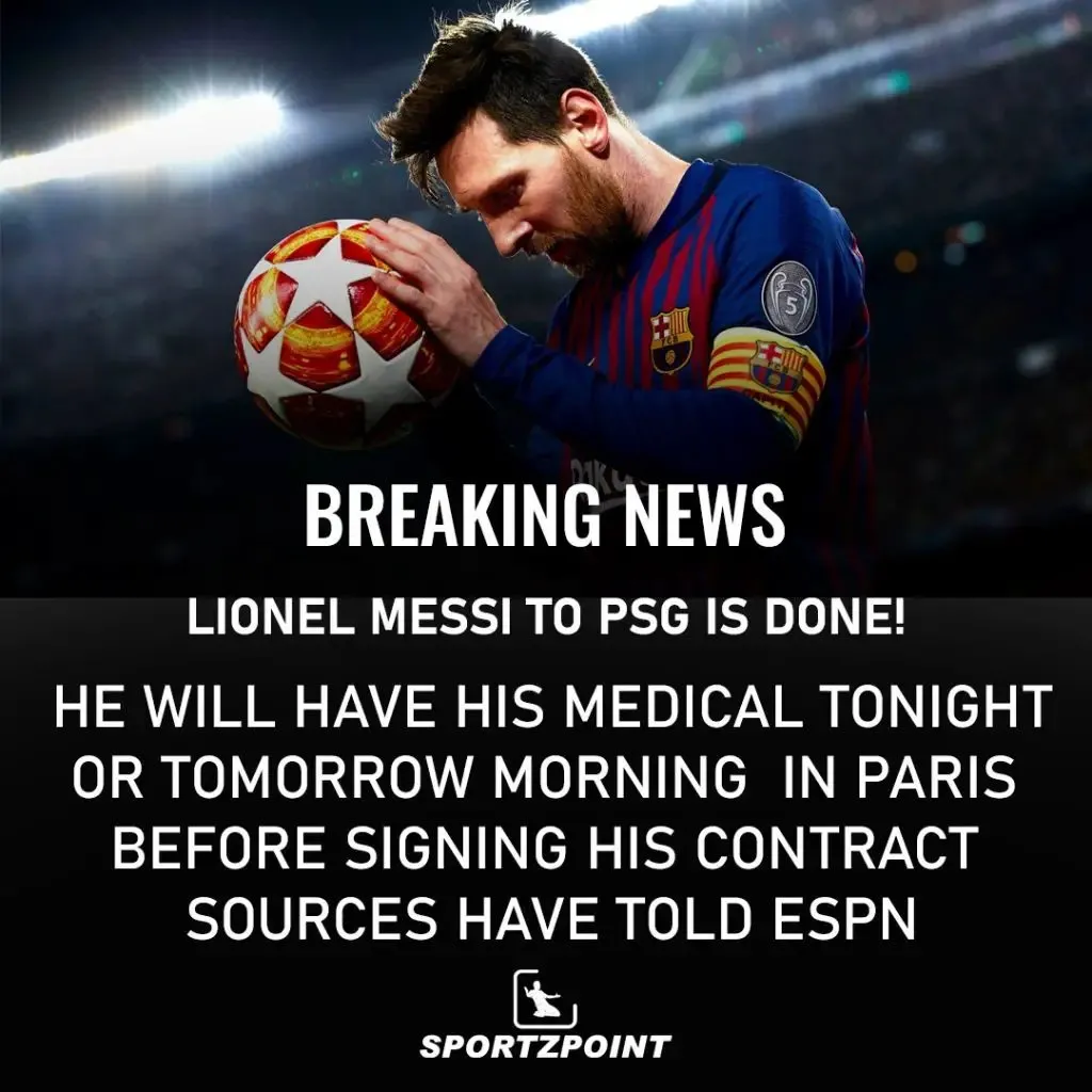 Lionel Messi to PSG is a done deal | SportzPoint