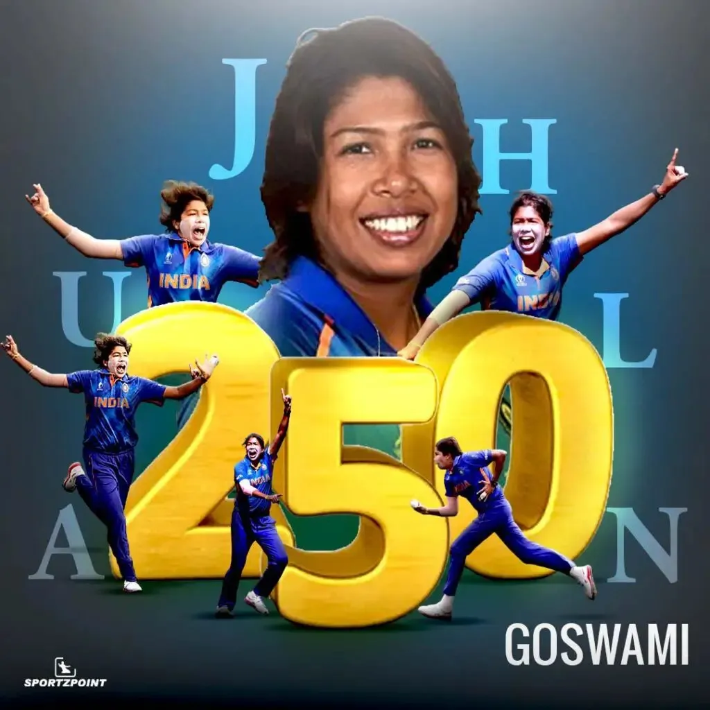 In the last game against England, Jhulan Goswami became the first women cricketer to take 250 WODI wickets | Women's Cricket World Cup | Sportz Point