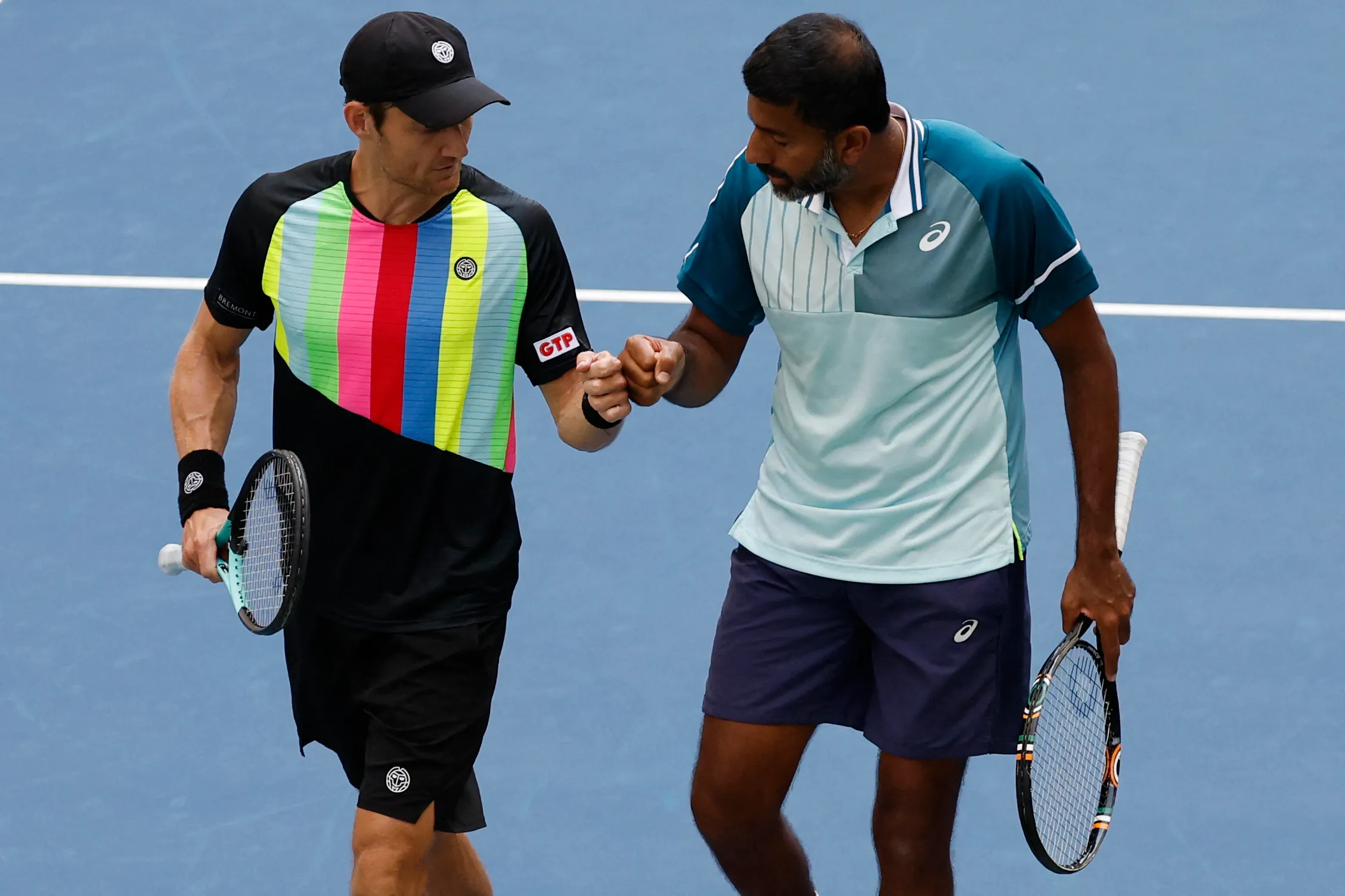 Rohan Bopanna reached the semi-finals of the Australian Open men's doubles for the first time with his Australian partner Matthew Ebden. Image- Reuters  