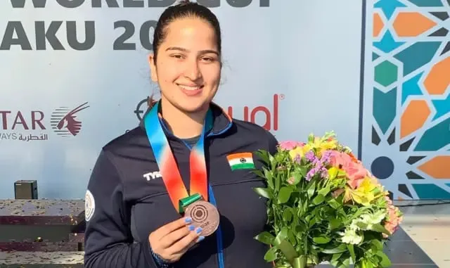 ISSF Shooting World Cup 2023: India's Rhythm Sangwan wins 10m air pistol bronze | Sportz Point