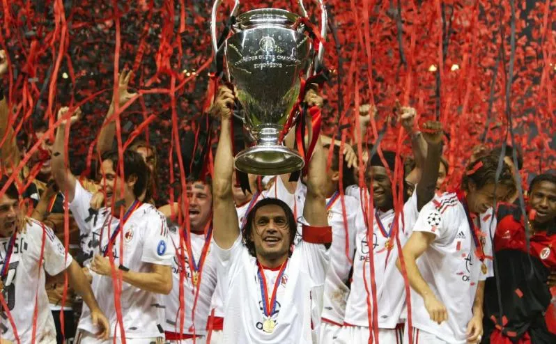 Maldini with the most champions league titles
