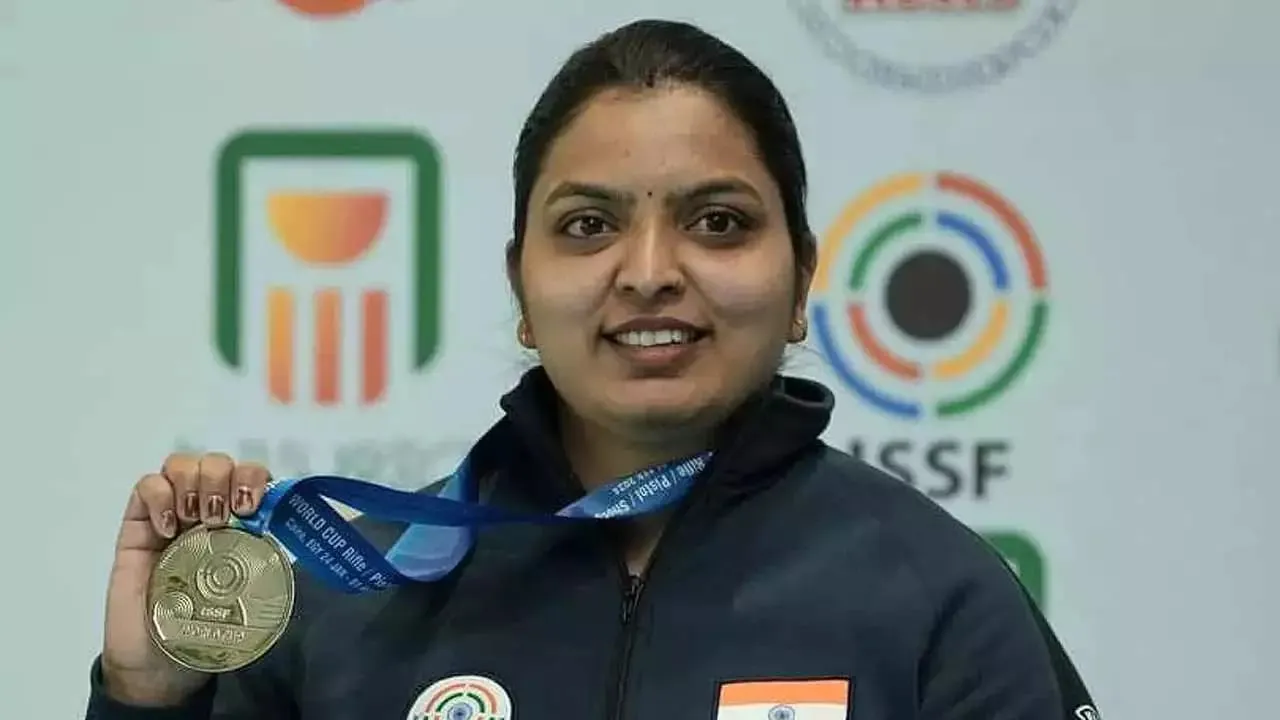 Anuradha Devi shot briliantly in the 10m air pistol event in ISSF World Cup. Image- Times of India   