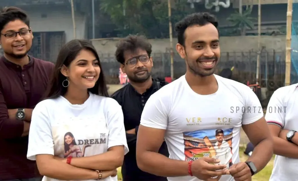 The cast and team of the upcoming Bengali movie, 'The Dream' promoted their movie with kids at the RDMP Institute of cricket | SportzPoint.com