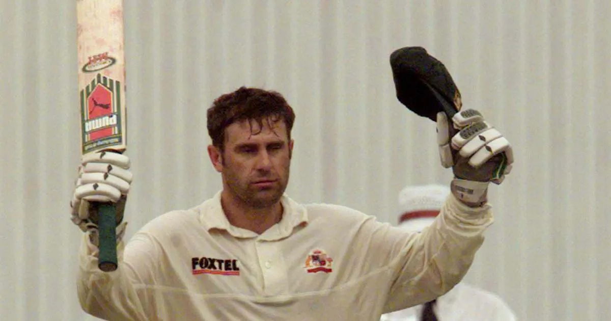 Mark Taylor during his record-breaking unbeaten 334 against Pakistan in 1998.  Image | Scroll.in