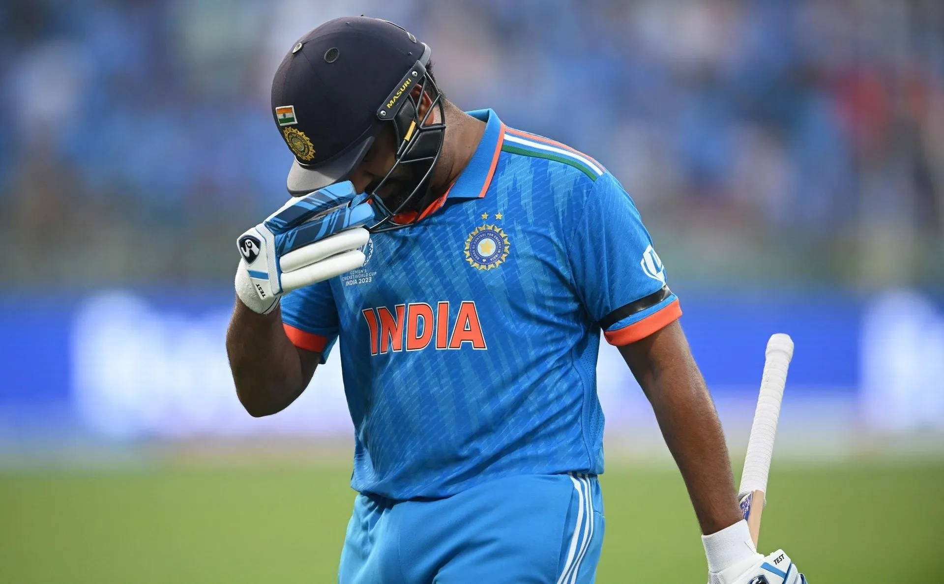 Rohit Sharma went for only four at his home ground in Mumbai.  