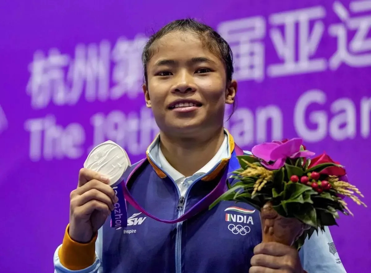 Naorem Roshibina Devi was named International Wushu Federation's (IWUF) female athlete of the year. Image- Gaon Connection  