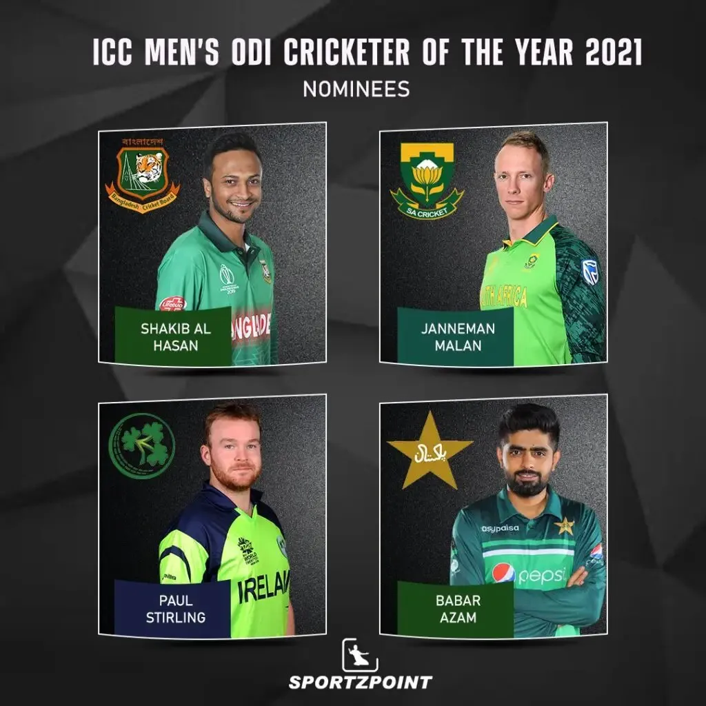 ICC Men's ODI Cricketer of the Year 2021 Nominees - Sportz Point