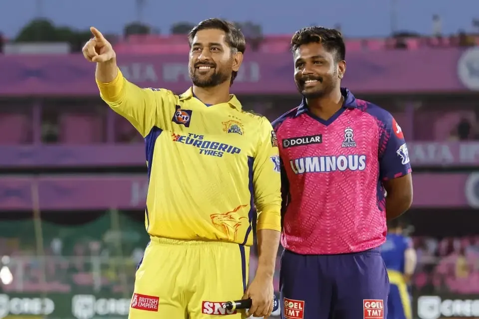 RR vs CSK: MS Dhoni and Sanju Samson at the toss | Sportz Point