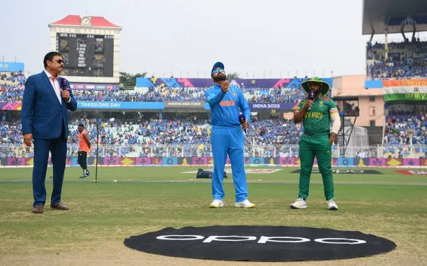 Rohit Sharma and Temba Bavuma at the toss  Image - Getty