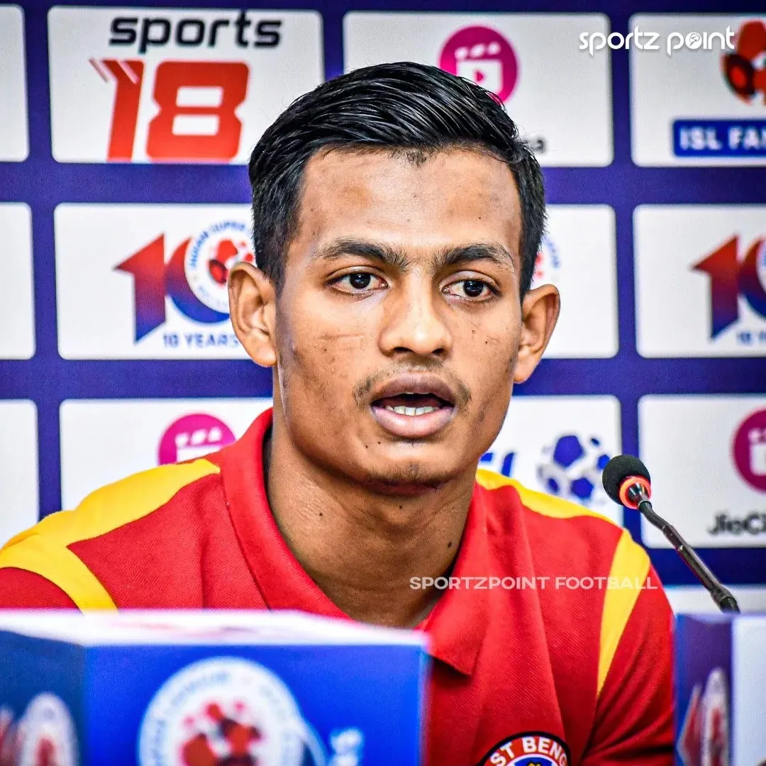 Mohammed Rakip in the pre-match press conference ahead of the East Bengal vs Punjab FC match in ISL  Image | Sportz Point