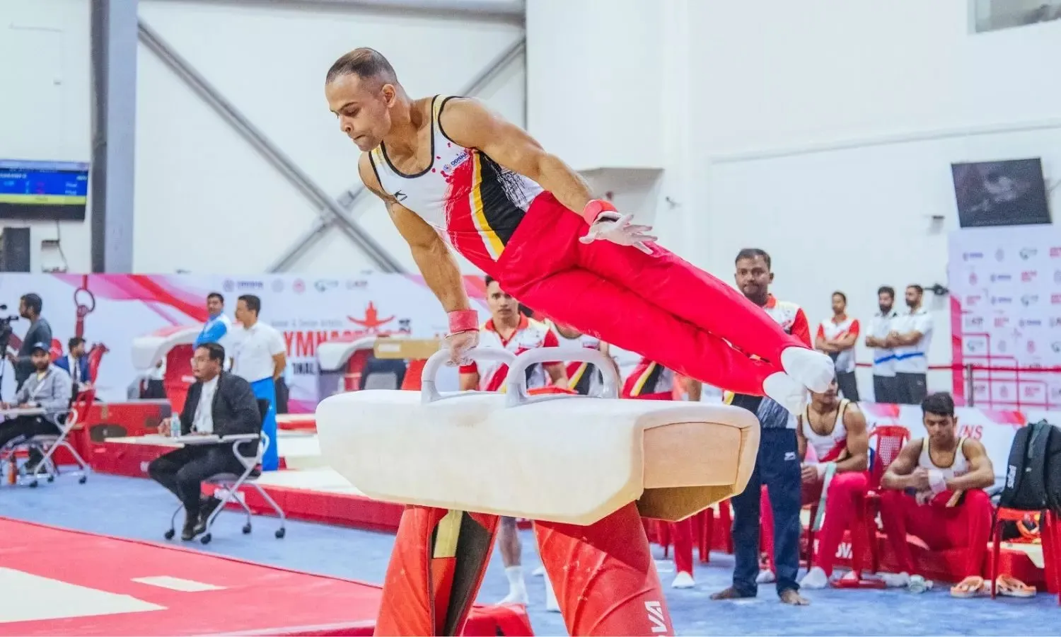 Rakesh Kumar Patra has participated in Senior Artistic Gymnastics National Championship after 8 years. Image- The Bridge  