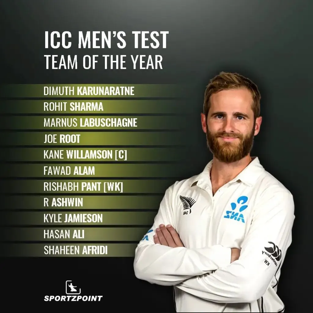ICC Awards 2021 | ICC Men's Test Team of the year 2021 | Sportz Point