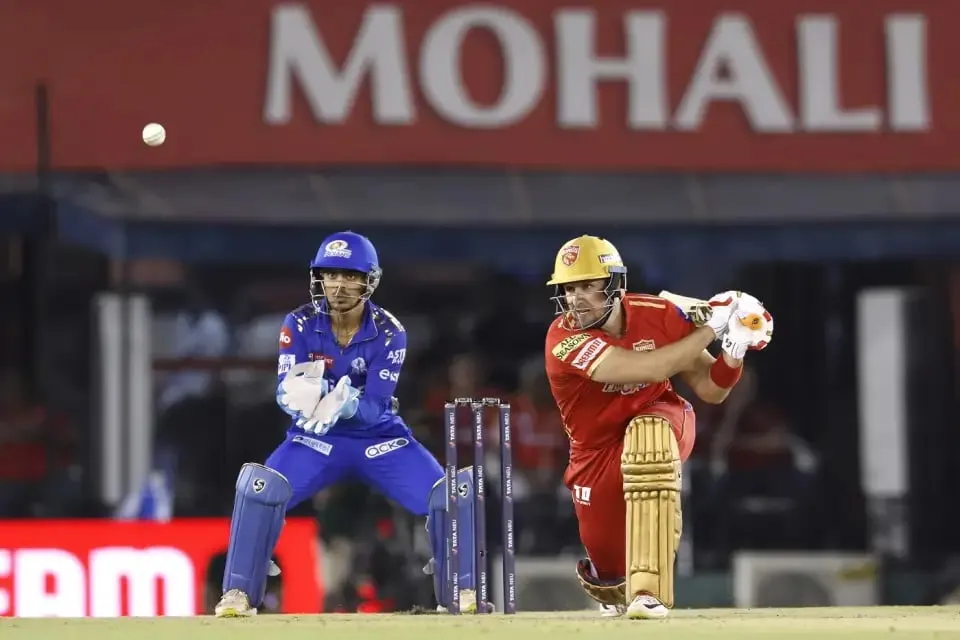 PBKS vs MI: Liam Livingstone slaps one through covers | Sportz Point