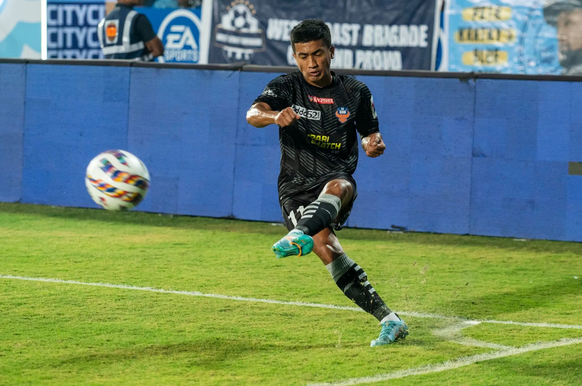 Mohammed Yasir scored the equaliser for FC Goa against Mumbai City FC in ISL 2023-24.  