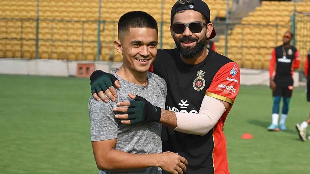 Sunil Chhetri had a word with Virat Kohli before announcing his retirement - sportzpoint.com